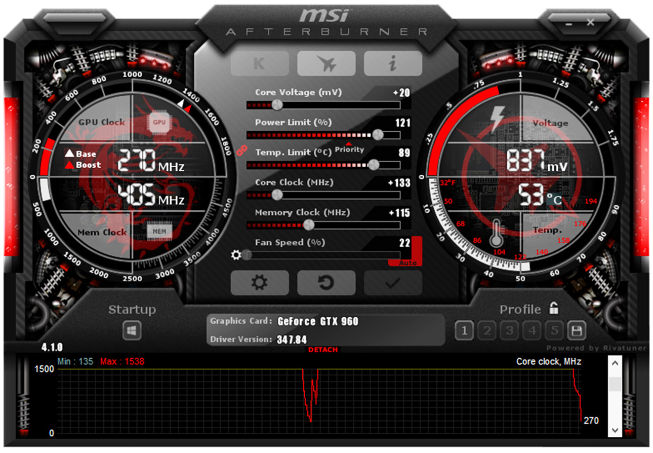 Overclocking With MSI Afterburner – MSI Afterburner